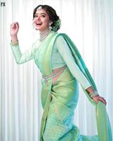Sari en soie jacquard pur DFESIGNER, dernière collection, pour occasions spéciales, femmes