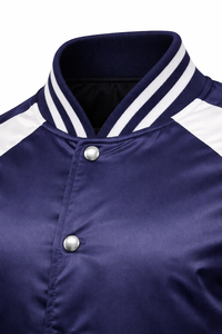 Chaquetas de Satén Premium para Invierno con Diseños Varsity Personalizados, Chaquetas Varsity Unisex para Invierno, Cuello Alto, Logotipo Frontal, Transpirables - Product Image 4