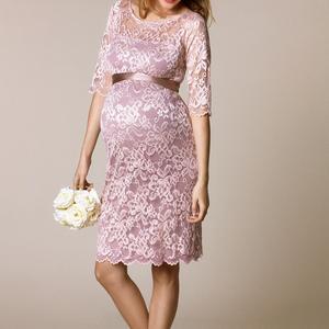 Vestidos de maternidad transpirables diseñados para mamás modernas Vestido de maternidad estirable Impreso Vestidos elegantes sublimados Estilo de vestido - Product Image 5