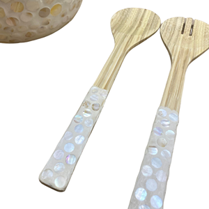 Nouveau design de bol de vadrouille bol de service en bambou filé avec vadrouille bol à salade incrusté style américain ustensiles de cuisine en gros du Vietnam - Product Image 6