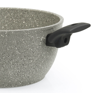 Casserole en aluminium antiadhésive de haute qualité, fabrication italienne, revêtement granit épais, pour soupes et sauces, compatible induction et gaz - Product Image 5