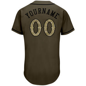 2025 maillots de baseball imprimés pas cher vert Camouflage vierge jeunesse maillots de softball sublimés personnalisés - Product Image 4