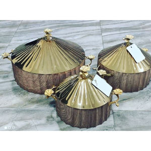 Nuevo diseño atractivo cazuela olla hecha de madera de Metal olla caliente para servir Hotel cazuela plato Catering plato - Product Image 1