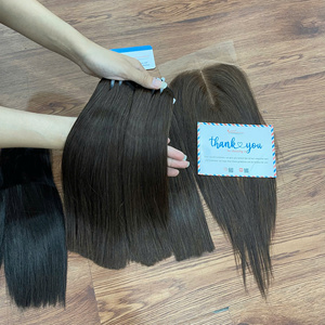 ผม100% จากผมมนุษย์ดิบจากเวียดนามผมตรงกระดูกแท้สีน้ำตาลธรรมชาติ - Product Image 5