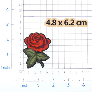 Parches bordados de tela de sarga para planchar con rosas al por mayor para chaquetas, camisetas, mochilas, sombreros - Product Image 4