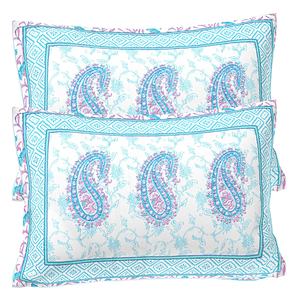 Ensemble de draps en coton bleu océan à fleurs, 3 pièces, lit double de qualité supérieure, tissu doux au toucher, maisons modernes, hôtels, luxe - Product Image 2