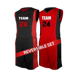 Short de basket-ball d'été personnalisé Vêtements de sport sublimés imprimés réversibles et sans manches pour jeunes uniformes de basket-ball - Product Image 2