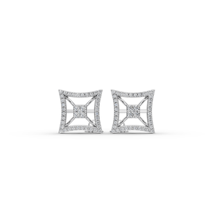 ต่างหูเพชรทรงสี่เหลี่ยมจาก Square Halo Lab-Grown Diamond - Product Image 5