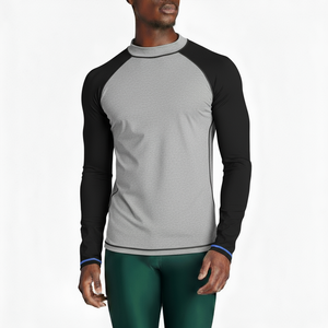 Protector de erupción con mangas de contraste y paneles sublimados construidos para Artes Marciales grappling MMA BJJ entrenamiento y ropa de rendimiento - Product Image 2