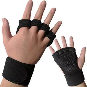 High Quality Neoprene Breathable Fingerless Gym Gloves Adjustable Wrist Strap Anti-Slip Palm Protection for <b>Strength</b> <b>Training</b> - Product Image 2