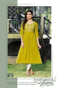คอลเลกชันการตัดเย็บผ้าเรยอนปักลายแฟนซีจาก Kurtis naira - Product Image 4
