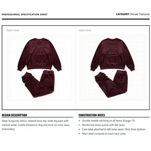 Conjunto Deportivo de Dos Piezas para Mujer, Ecológico, Cortavientos, con Capucha de Terciopelo, Sudadera y Pantalones con Estampado de Diamantes de Imitación - Product Image 6