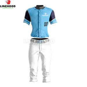 Conjuntos de uniformes de béisbol y softbol transpirables hechos a medida OEM venta al por mayor con estilos de nombre de equipo - Product Image 1