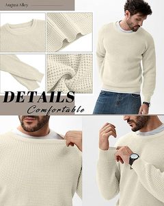 เสื้อสเวตเตอร์แขนยาวสำหรับผู้ชายมีกระดุมข้อมือและชายเสื้อให้สไตล์สตรีทที่สะอาดและทันสมัย - Product Image 3