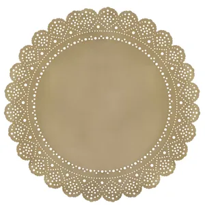 Plaque de charge en relief au design moderne de luxe et élégant Nouvelle plaque de charge plaquée cuivre de forme ronde Utilisation de haute qualité - Product Image 3