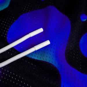 Pantalones cortos deportivos de malla de punto personalizados OEM al por mayor de secado rápido transpirable con cierre de cordón estilo informal impresión por sublimación - Product Image 3