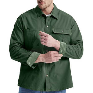 Meilleur prix Col haut Chemises décontractées cargo en coton pour hommes Taille XL Matériau polaire respirant Conception personnalisée Motif imprimé - Product Image 4