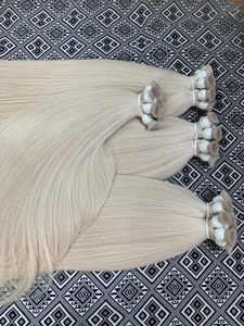 En gros En Vrac Teint Platine Vietnamien Remy Extensions De Cheveux Humains Haute Vierge Source Droite Machine Double Trame 20 Pouces - Product Image 3