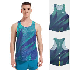 Custom Knitted Running Singlet Lightweight Marathon Tank <b>Top</b> Breathable Eco-Friendly Unisex Workout <b>Sleeveless</b> Shirt - Product Image 4