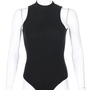 Body de verano personalizado de una pieza ajustado al por mayor para mujer 100% algodón tendencia traje de baño transpirable con estampado - Product Image 1