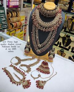 Conjunto de Collar para Mujer Chapado en Oro con Acabado Dorado, Joyería Hecha a Mano de Diseño Moderno para Compromiso, Boda, Fiesta, Estilo Étnico, Tercer Grado - Product Image 2