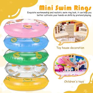 Cute Mini Swimming Ring Duck Lifebuoy Dollhouse <b>Decorative</b> Accessories 3 34 Inch <b>Summer</b> Sport Photo Props <b>Decor</b> - Product Image 6