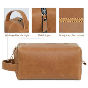 Bolsa de cosméticos de cuero versátil organizador de maquillaje moderno, neceser de viaje, estuche de almacenamiento de belleza de moda para damas - Product Image 2