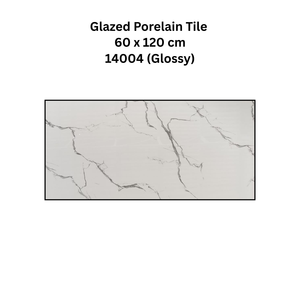 Azulejos de Porcelana Pulida y Esmaltada de 60x120 cm 14004, Azulejos Modernos Brillantes Antibacterianos y Resistentes a los Ácidos para Pisos y Paredes, para Hogar y Comercios - Product Image 2