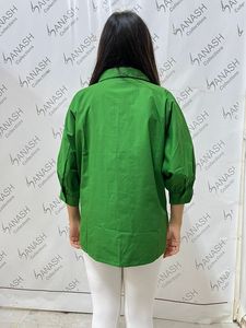 Camisa de Manga Larga de Color Sólido 100% Algodón de Alta Calidad para Mujer, Marca Classy, Venta al Por Mayor, Lavable, Informal, para Fiesta, Fabricante Indio - Product Image 3