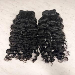 Extensiones de cabello humano crudo sin procesar del templo Virgen del sur de la India, cierre de cabello liso sedoso rizado profundo italiano, Color resaltado - Product Image 2