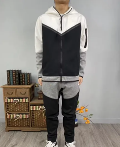 Ensemble de survêtement d'hiver pour homme en molleton de coton ajusté de haute qualité, respirant, écologique, élégant, avec logo tendance - Product Image 5