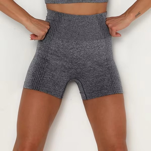 Pantalones cortos transpirables en forma de V ecológicos para mujer, venta al por mayor, ropa de Hip Hop para yoga y correr - Product Image 3