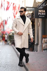 Manteau long matelassé à capuche pour homme, style poncho, parka d'hiver épaisse et chaude, vêtement d'extérieur décontracté réversible pour temps froid, vente en gros - Product Image 2