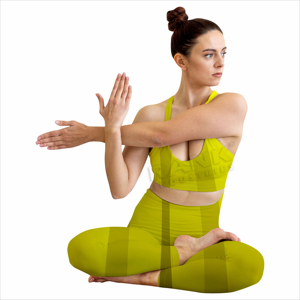 Conjunto de Yoga Transpirable y Cómodo para Mujer con Top y Pantalones a Juego, Conjunto de Yoga Elegante para Gimnasio - Product Image 2