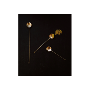 Cuchara mezcladora de cóctel de latón de alta calidad, diseño simple, mango largo, diseño floral, fabricado en India - Product Image 6