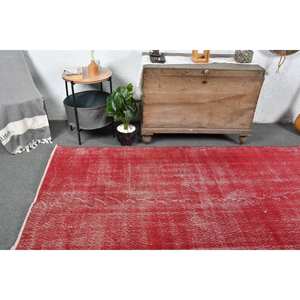 พรมขนสัตว์สไตล์โบฮีเมียนสไตล์วินเทจสไตล์โบฮีเมียนสีแดงขนาด4.4x8ฟุตลายพื้นที่ขนาดใหญ่สำหรับห้องโถงห้องนอนยางขนาด10มม. สำหรับข้างเตียง - Product Image 2
