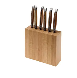 Acacia blocco di legno porta coltelli da cucina per la conservazione del ristorante risparmio di legno Set di blocchi di coltelli design più attraente