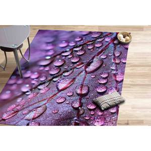 Tapis Purple Leaf Water Drop : Tapis de porte décoratif moderne, avec poils doux - Product Image 4