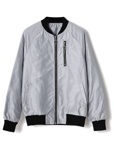 แจ็กเก็ตบอมเบอร์มีซิปสำหรับผู้ชาย, แจ็คเก็ตลำลองมีปกคอตั้งสำหรับฤดูหนาวสไตล์แฟชั่นล่าสุด - Product Image 5