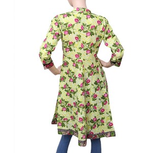 คุรตีผ้าฝ้ายพิมพ์ลายสำหรับผู้หญิง - หลายสี - Product Image 3