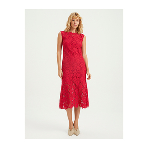 Vestido Midi de Encaje para Mujer de Alta Calidad - Product Image 1