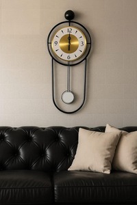 Reloj de pared de hierro decorativo grande moderno movimiento de cuarzo silencioso para sala de estar dormitorio Oficina decoración del hogar para simpatía de boda - Product Image 3