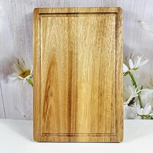 Tabla de cortar de madera de mango para cocina rústica y vintage, tabla de cortar de madera elegante para servir Mesa decorativa - Product Image 1