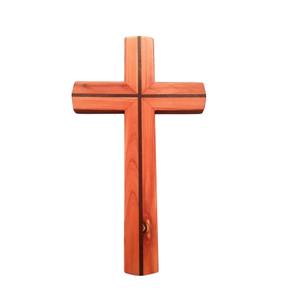Croix murale en bois massif artisanale symbole religieux chrétien décoratif pour la maison et le décor de l'église cadeau d'art mural en bois sculpté - Product Image 6