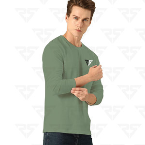 Coton de haute qualité imprimé personnalisé T-shirt à manches longues et col rond pour hommes Logo personnalisé OEM et conception personnalisée - Product Image 4