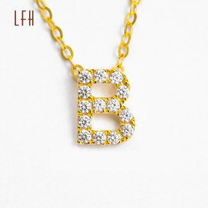 Collar con Letra Personalizada en <span class=keywords><strong>Oro</strong></span> Real de 18k, Joyería de <span class=keywords><strong>Oro</strong></span> Au750, Colgante con Letra en <span class=keywords><strong>Oro</strong></span> de 18k, <span class=keywords><strong>Oro</strong></span> 18k Original - Product Image 5