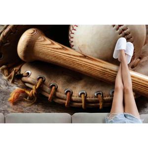 Tapis imprimé sur le thème du baseball - Tendance, moderne, motivant, d'appoint, pour escalier, couloir, tapis fin non tissé - Product Image 3