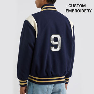 Chaquetas universitarias de lana transpirable personalizadas con logotipo bordado para hombres y mujeres, ajuste clásico para cada ocasión - Product Image 2