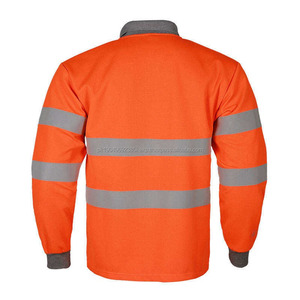 Customized Summer High Visibility Reflective Safety <b>Polo</b> T-Shirt Short Sleeve Construction Road Guard Uniform - Product Image 5