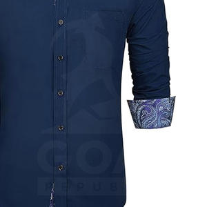 เสื้อเชิ้ตผู้ชายทรงเข้ารูป แขนยาว ติดกระดุม สไตล์ลำลอง/ทางการ ผ้าโพลีเอสเตอร์/คอตตอน ระบายอากาศได้ดี เหมาะสำหรับฤดูใบไม้ผลิ - Product Image 5